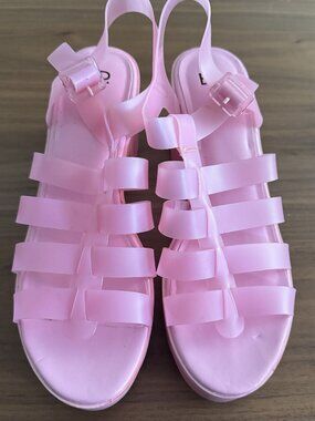 BP. Pink Jelly Platform Sandals | Size 11 - HS0421